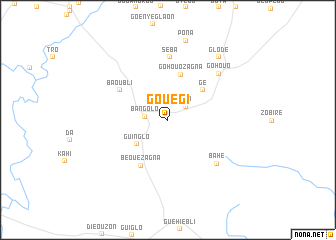 map of Gouégi