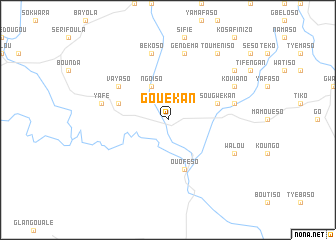 map of Gouékan