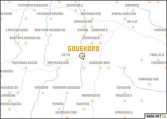 map of Gouékoro