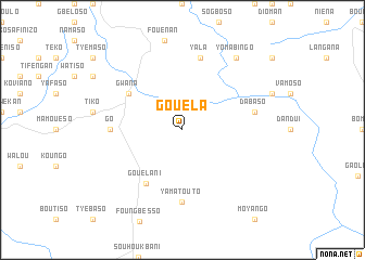map of Gouéla