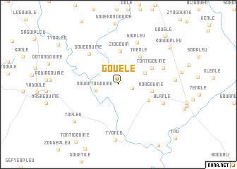 map of Gouélé