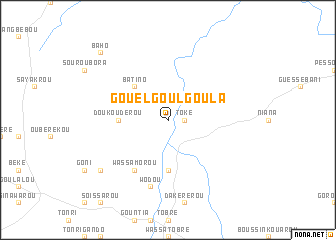 map of Gouelgoulgoula