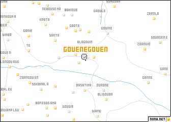 map of Gouénégouen