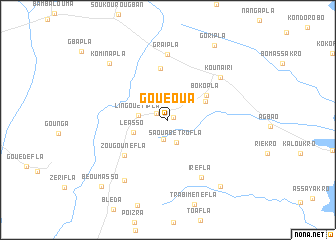 map of Gouéoua