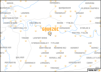 map of Gouézec