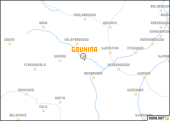 map of Gouhina