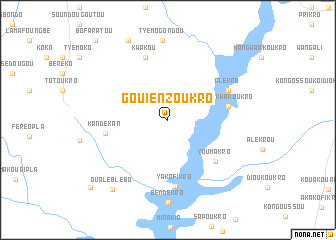 map of Gouienzoukro