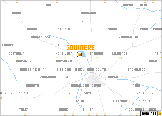 map of Gouinéré