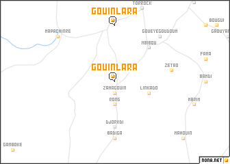 map of Gouin Lara