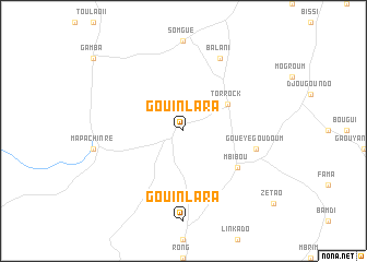 map of Gouin Lara