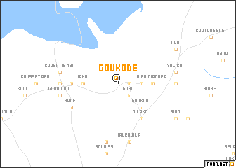 map of Goukodé