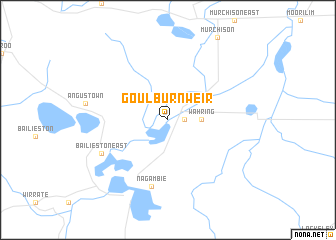 map of Goulburn Weir