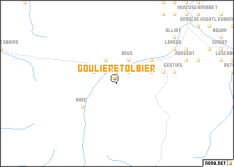 map of Goulier-et-Olbier