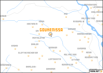 map of Gouménissa