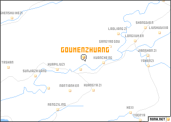 map of Goumenzhuang