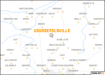 map of Goumoens-la-Ville