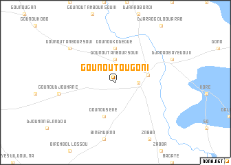 map of Gounou Tougoni