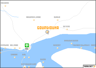 map of Gourdiouma