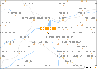 map of Gourdon
