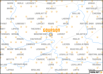 map of Gourdon