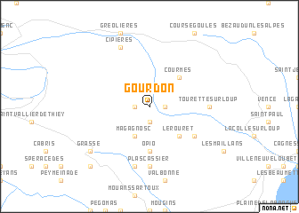 map of Gourdon