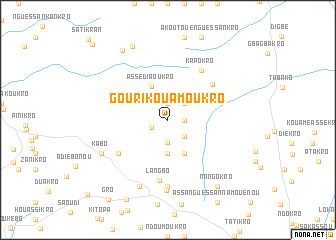 map of Gouri-Kouamoukro