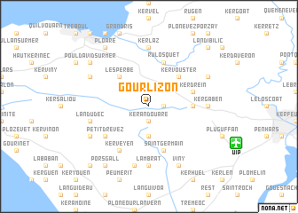 map of Gourlizon