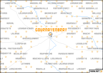 map of Gournay-en-Bray