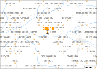 map of Gours