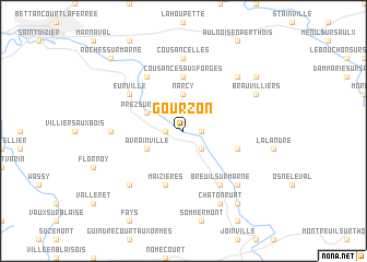 map of Gourzon