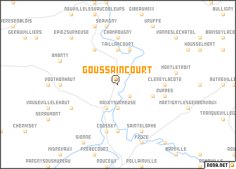 map of Goussaincourt