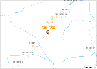 map of Goussa