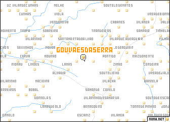 map of Gouvães da Serra