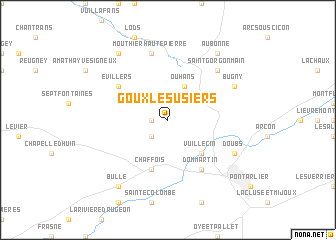 map of Goux-les-Usiers