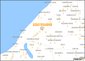 map of Gouye Diama