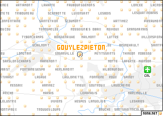 map of Gouy-lez-Piéton