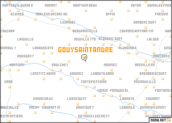 map of Gouy-Saint-André