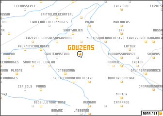 map of Gouzens