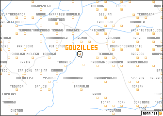 map of Gouzilles