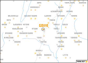 map of Govié