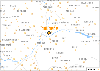 map of Govorce