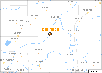 map of Gowanda