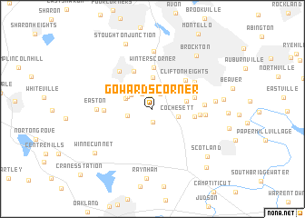 map of Gowards Corner