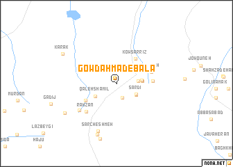 map of Gowd Aḩmad-e Bālā