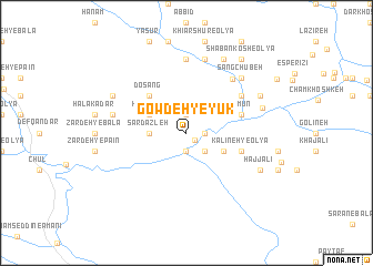 map of Gowdeh-ye Yūk