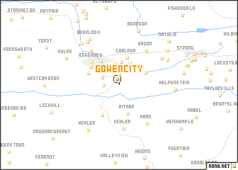 map of Gowen City