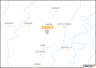 map of Gowen