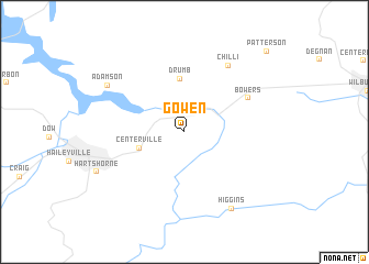 map of Gowen