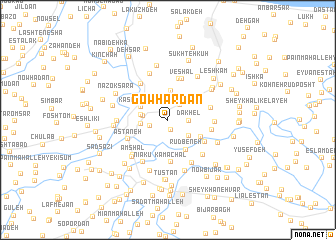 map of Gowhardān