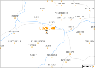 map of Gözalan